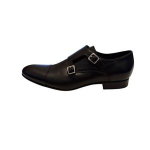 Massimo Matteo Men's Double Monk Strap Dress Shoes Black Size 13 M